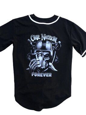 LA DREAMZ One National Forever Las Vegas Raiders Jersey Men's SMALL Black Button